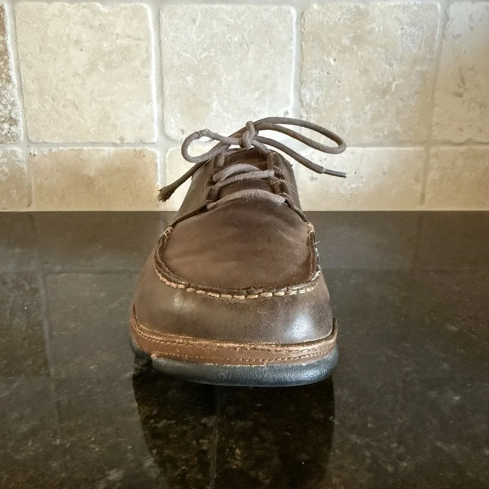 Olukai Ohana Lace-Up Shoes Mens Size 10.5 Brown Leather Nubuck Casual‎ Comfort
